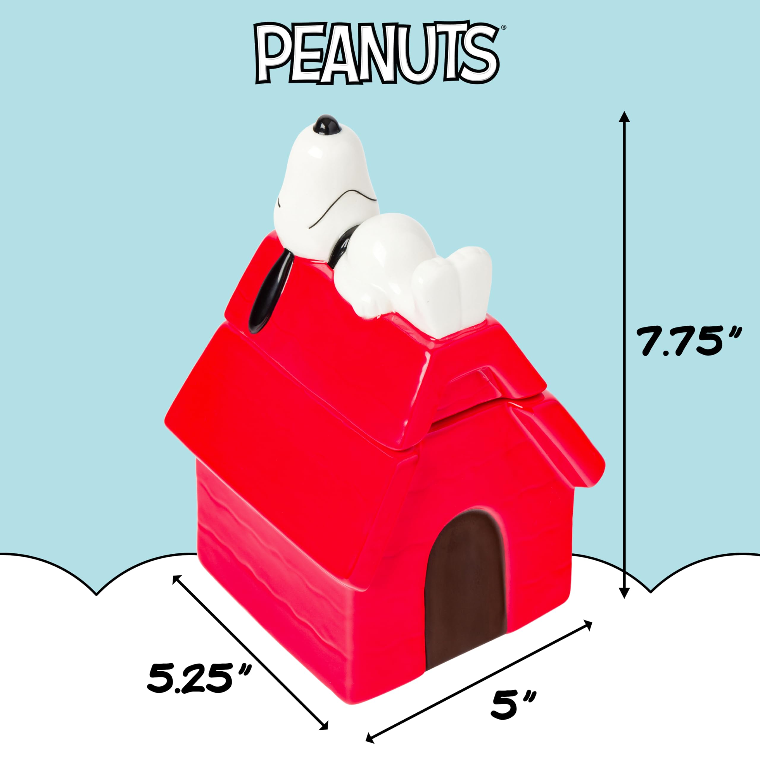 Amazon.com: Silver Buffalo Peanuts Sculpted Ceramic Cookie Jar