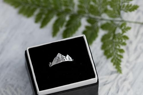 Miniatura 4 de Mountain Ring For Women  Serling Silver Ring  Highs And Lows Ring  Mother Daughter Ring  Mountain Range Ring  Alaska Wildflower Ring