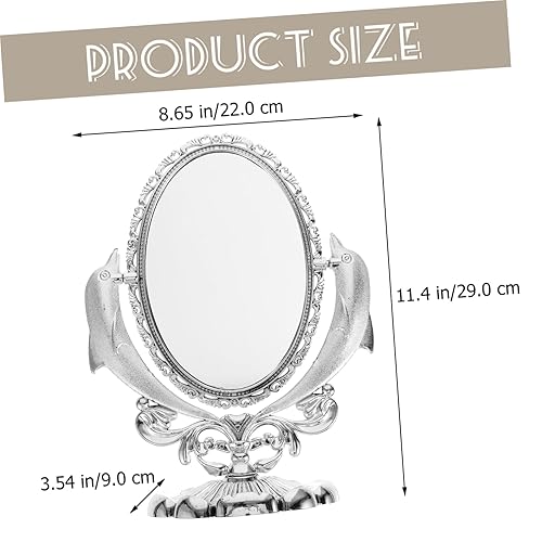 Miniatura 8 de CHILDWEET Espejo para escritorio, espejo de maquillaje, espejo de escritorio, espejo decorativo de mesa, espejo de doble cara