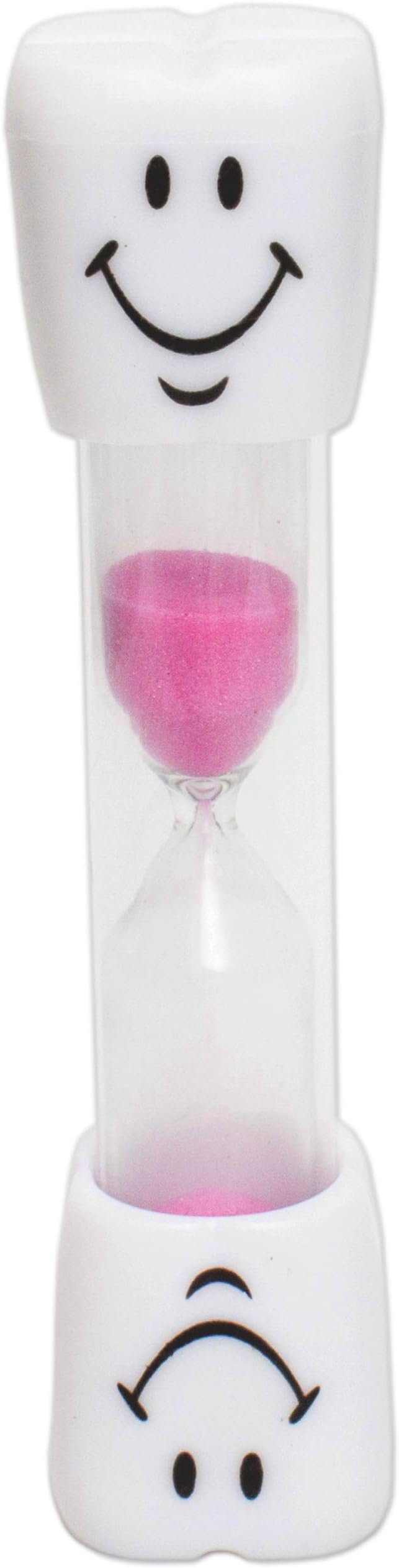 Kids Toothbrush Timer ~ 3 Minute Smile Sand Timer for Brushing Children's Teeth (Pink)