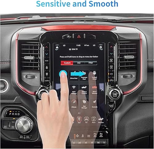 Miniatura 5 de Carwiner Protector de pantalla mate compatible con Dodge Ram de 12 pulgadas 2019-2025 1500 2500 3500 antirreflejos, protección de navegación de