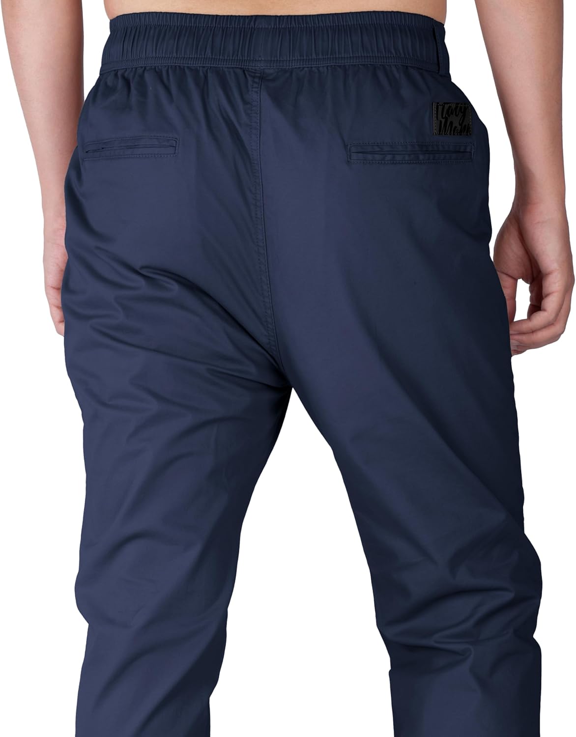 ITALYMORN Khaki Chino Joggers for Men Elastic Ankle and Waist Summer Casual Pants with Pockets - Image 4