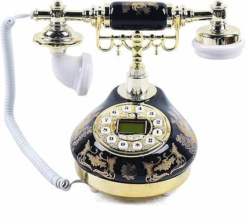 Miniatura 1 de Teléfono de cerámica retro, vintage antiguo rotatorio teléfono teléfono teléfono teléfono teléfono teléfono teléfono escritorio oficina en casa