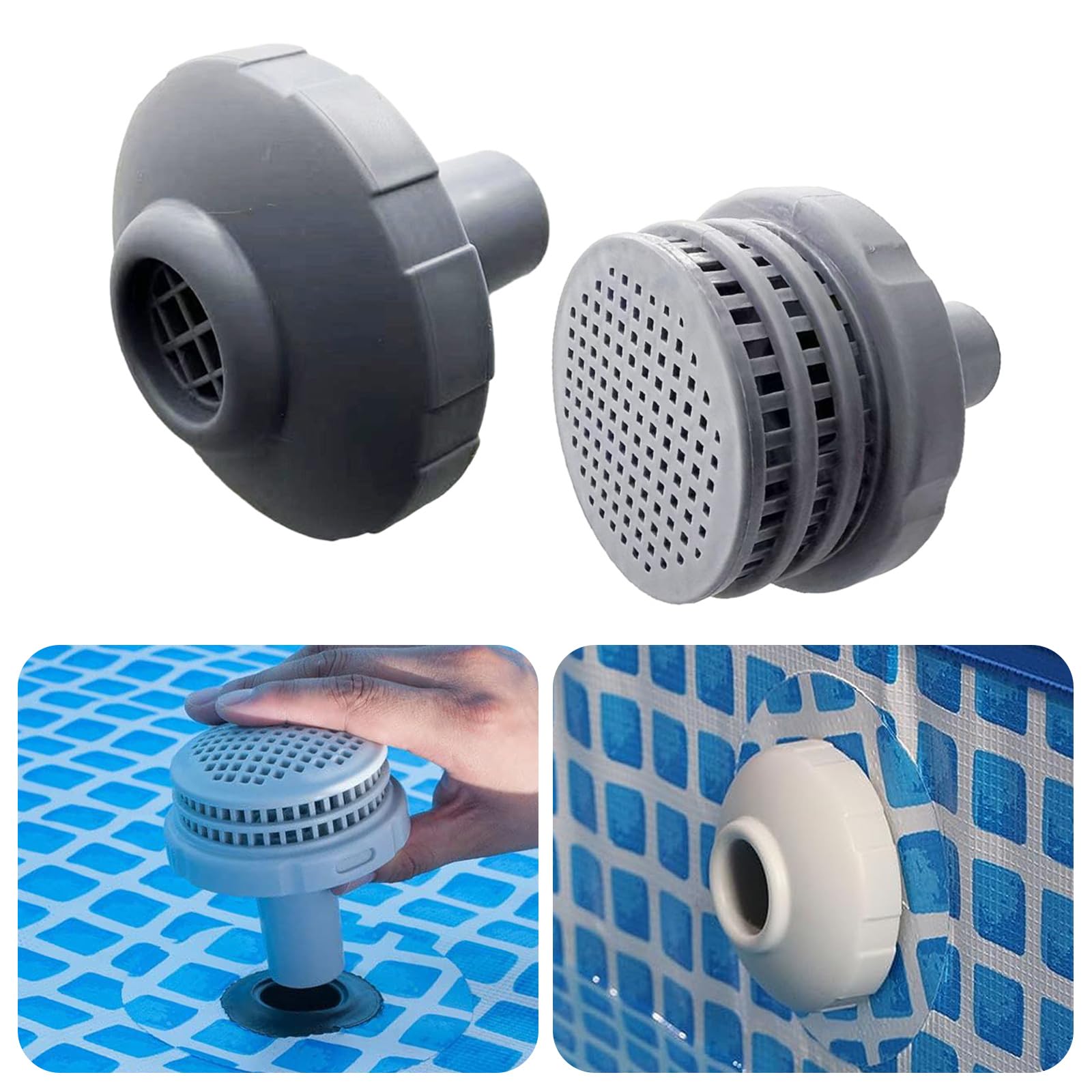 Piezas de piscina de suelo con filtro de salida y boquilla de entrada y tapón de tapón de piscina para 25022E 1500