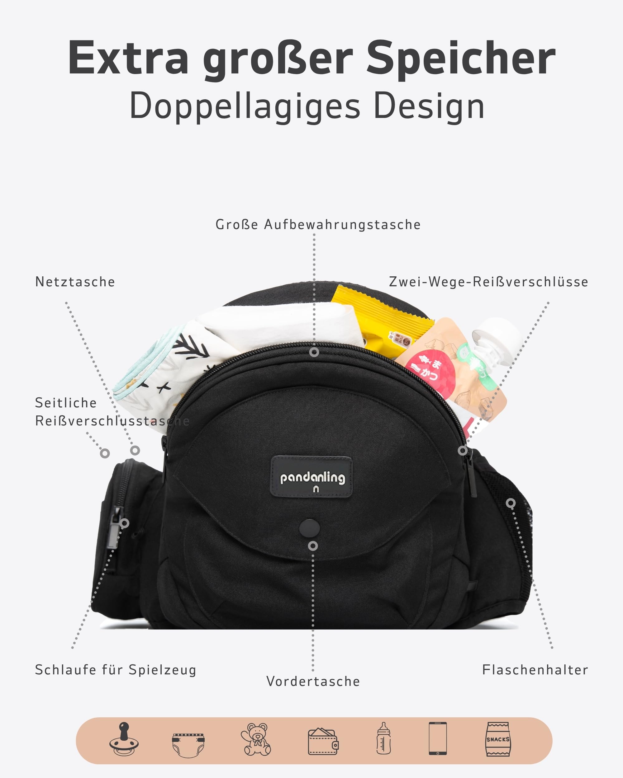 Hüfttrage mit Verlängerung & Baby Hüftsitz - Mom's Choice Award Gewinner, Sicherheitsgeprüfte Hüfttrage Kleinkind, Ergonomische Tragehilfe für Neugeborene & Babys 3-20 kg (Schwarz)