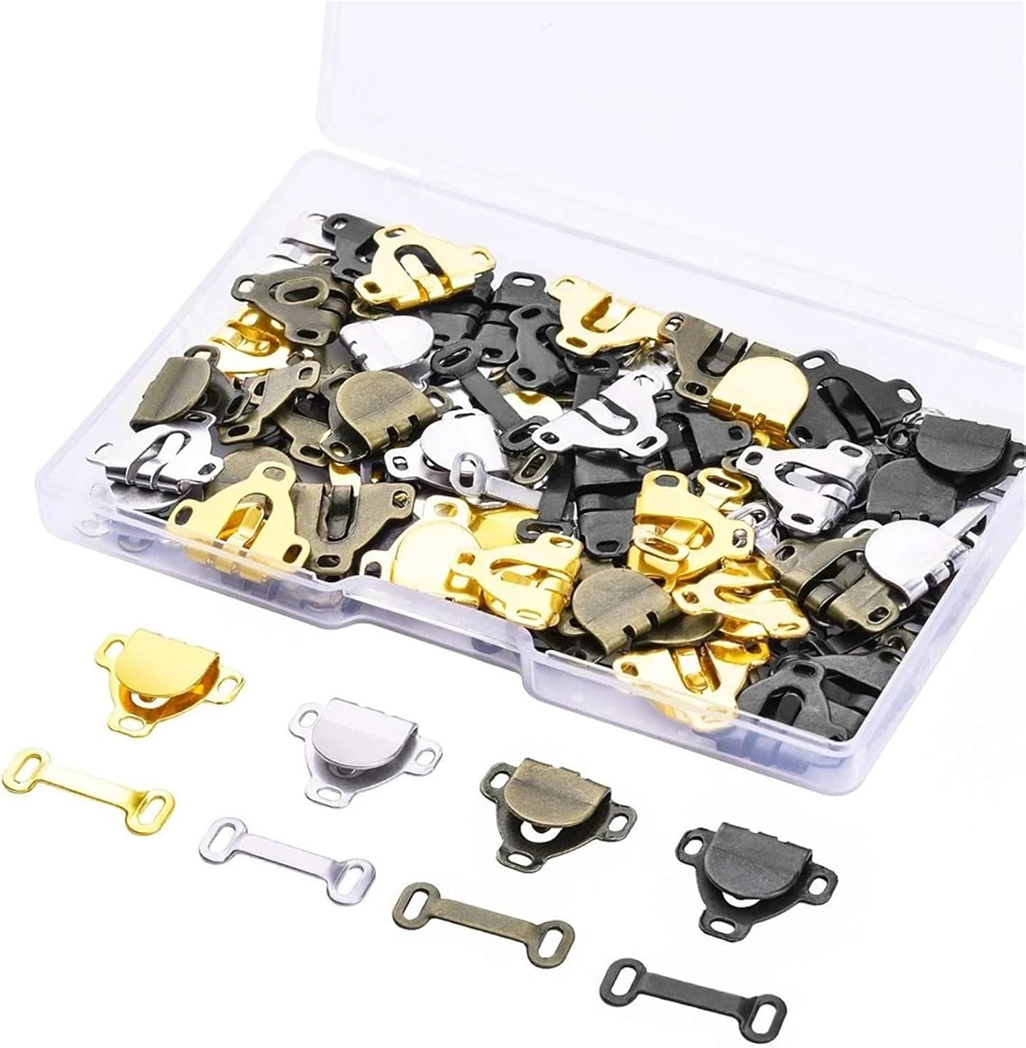Hook and Eye Sewing 2 Boxes Sewing Hooks and Eyes Closure for Trousers Clothing Skirt Dress Bra Pants Fasteners DIY