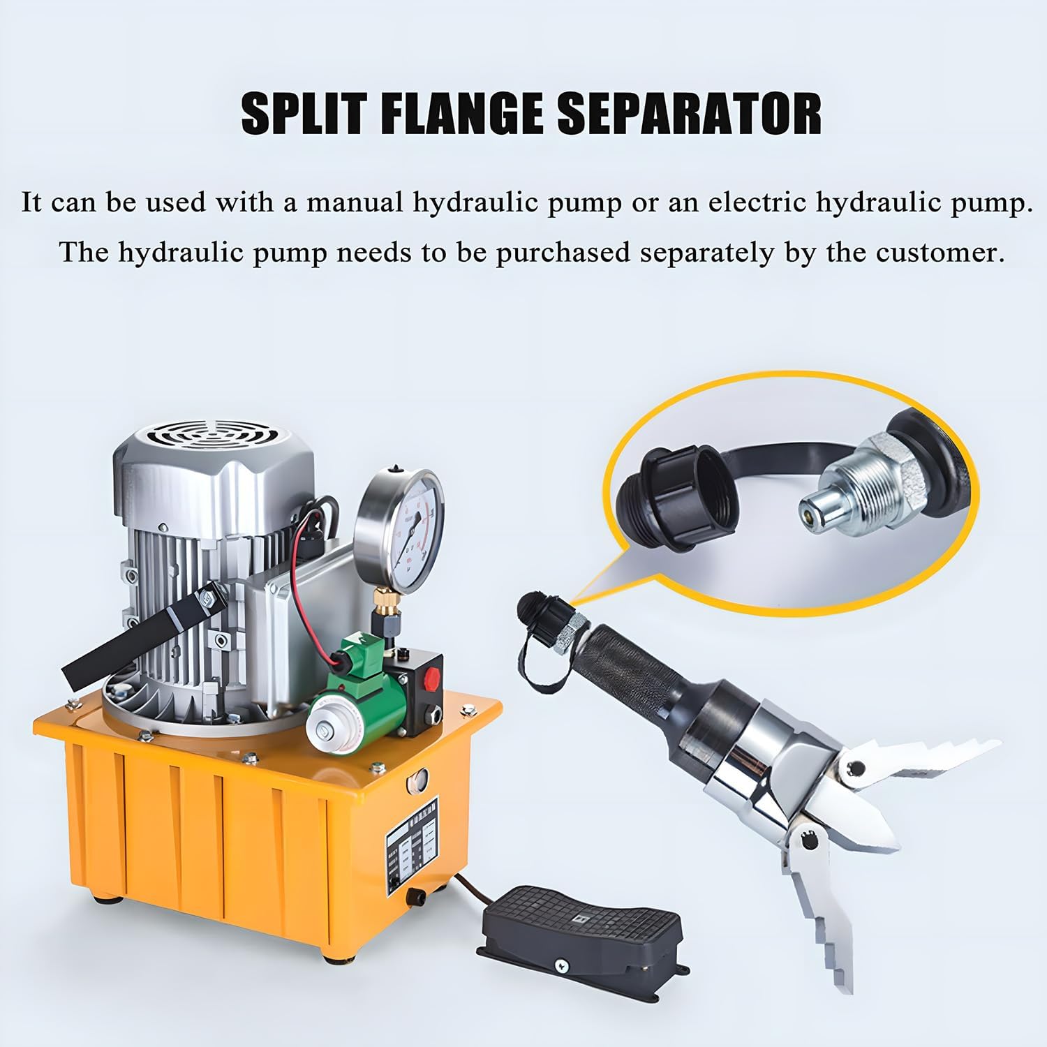 Tragbarer hydraulischer Flanschspreizer, Flansch-Expanderzange für Wartung, Überholung und Ventilwechsel, Spitzenöffnungsabstand 30/55 mm, schnelles Expansionswerkzeug