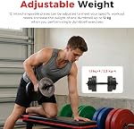 Sunny Health & Fitness Elite Adjustable Dumbbell, Space Saver, Strength Training, Anti-Slip Steel Handle, Home Gym Fitness
