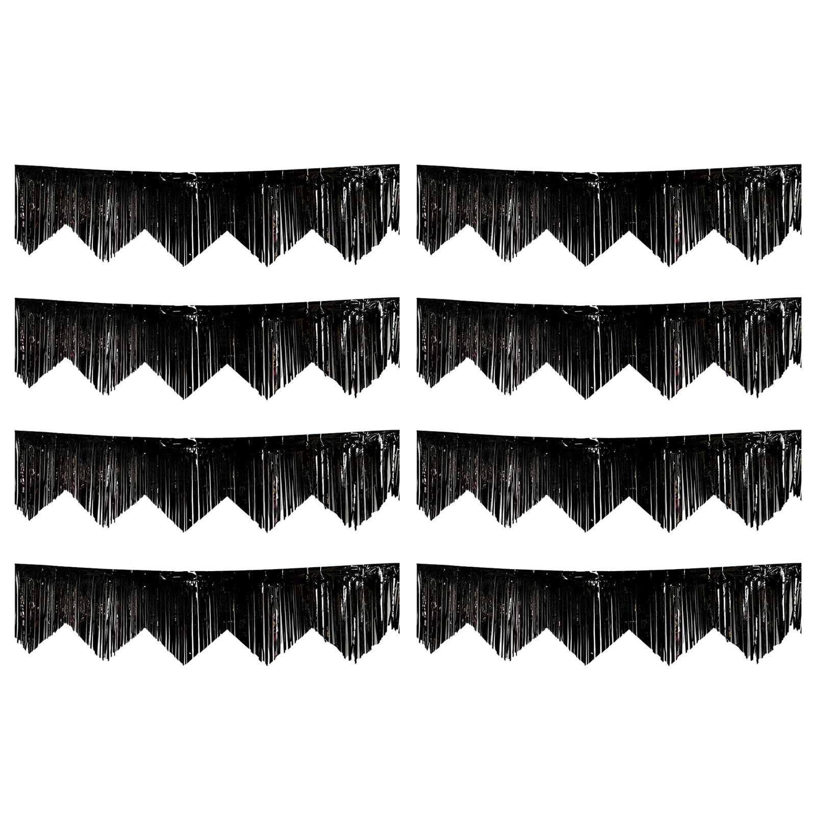 Mekalero Black Colorful Foil Fringe Garlands Tinsel Streamers Wall Hanging Banners Backdrop For Birthday And Holiday Event Colorful Rain Broadcasters For Parties