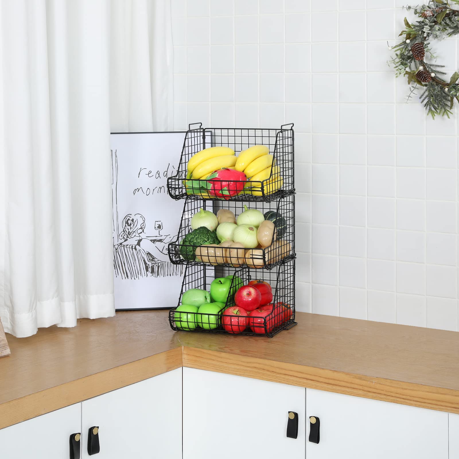 Buy Stacking Can Dispensers 3 Tier with 3 Divider, Pantry Can Organizer