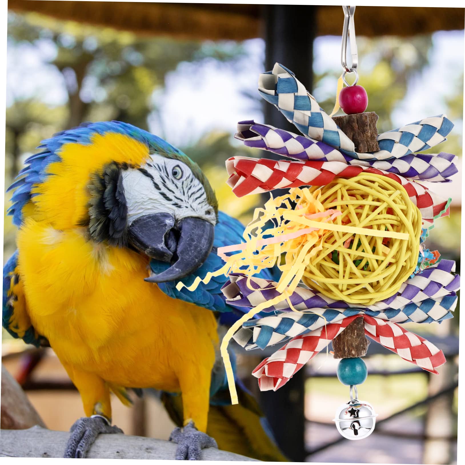 YARNOW 2 Pz giocattolo pappagallo accessori per uccelli per gabbie giocattolo di attività del pappagallo giochi per pappagalli giochi pappagalli giocattoli mordace di legno