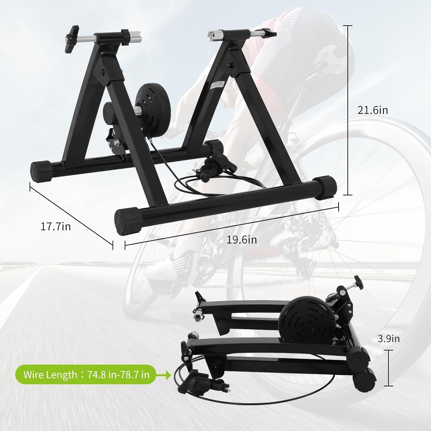 Soporte Bicicletas Suelo Rodillo Entrenamiento Bicicleta HOMCOM