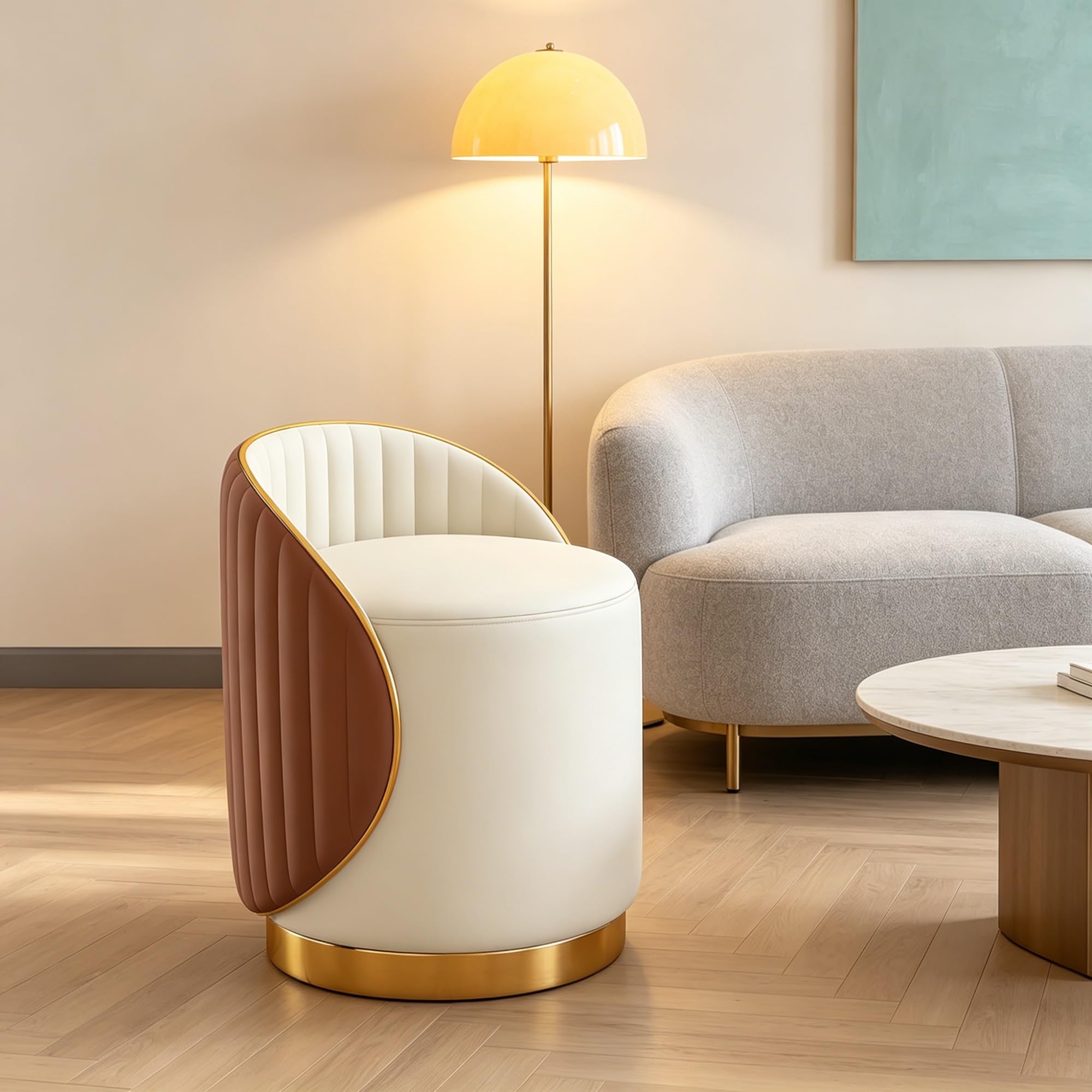Tabouret coiffeuse stable pour éliminer les maux de dos en cuir