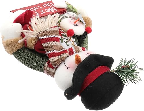 Totority Snowman Christmas Ornaments Tabletop Snowman Merry Christmas Decor Snowman Ornament Snowman Plush Toy Snowman Table Ornaments Muñecos De