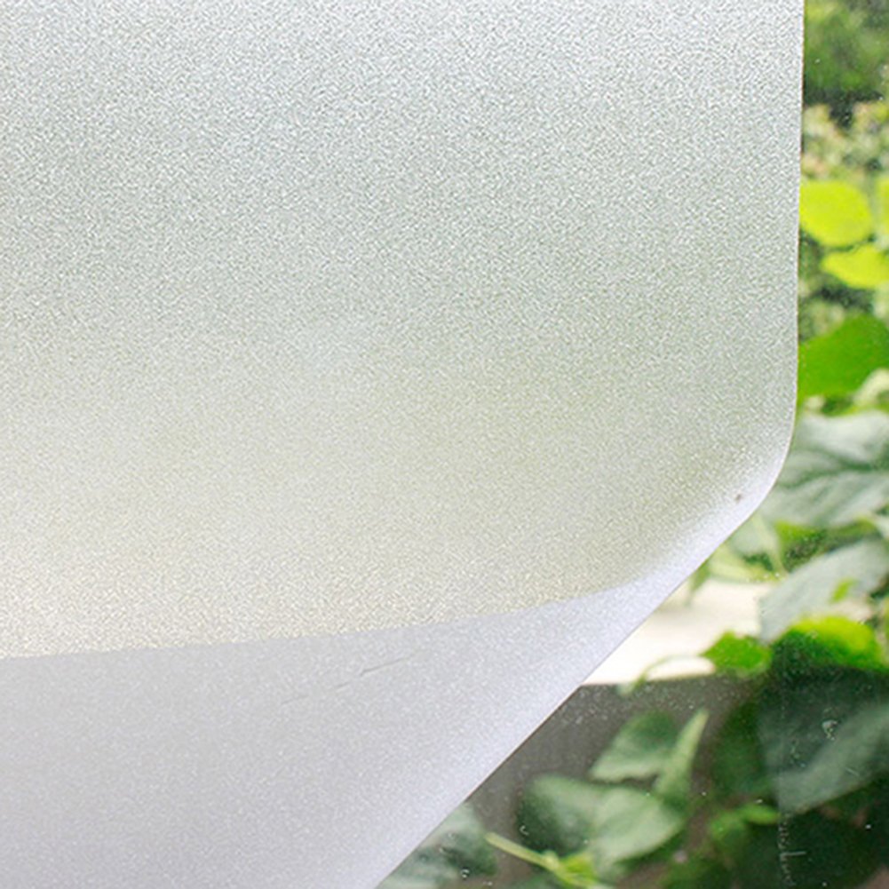 Bluelans® Privacy Window Film - Frosted Glass Film & Decorative Stickers, Self-Adhesive Vinyl Window Clings for Bathroom, Living Room, Bedroom & Office (45 * 100cm)
