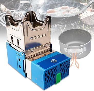 Fire-Powered Portable Generator Stove, Waterproof Foldable Wood Burning Charger, for Backpacking Survival Gear