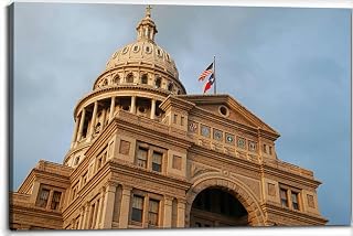 Texas Capitol Canvas Wall Art Decor Paintings Pictures for Bedroom Wall Decor Above Bed Living Room Wall Decoration Bathroom Office Artwork