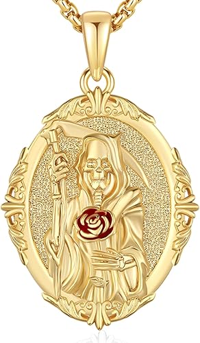 Vista 57 de Collar con colgante de plata de ley 925 con medalla de San Patrón, joyería religiosa para hombres y mujeres, con cadena de acero inoxidable 316L