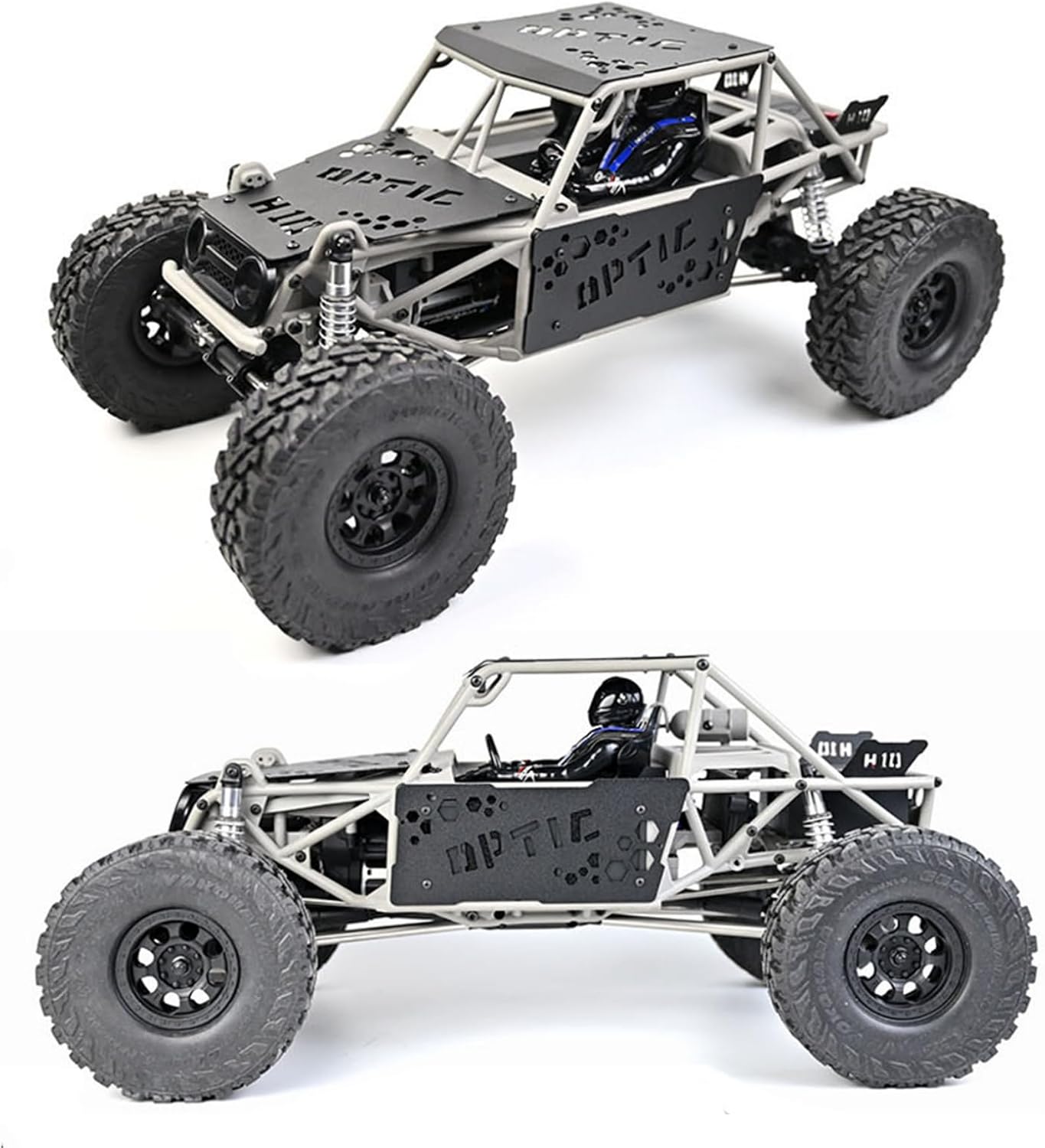 XBERSTAR RC Car Shell for Vanquish Products H10 Optic 1/10 RC Shell Body Stainless Steel Car Shell Armor Accessories