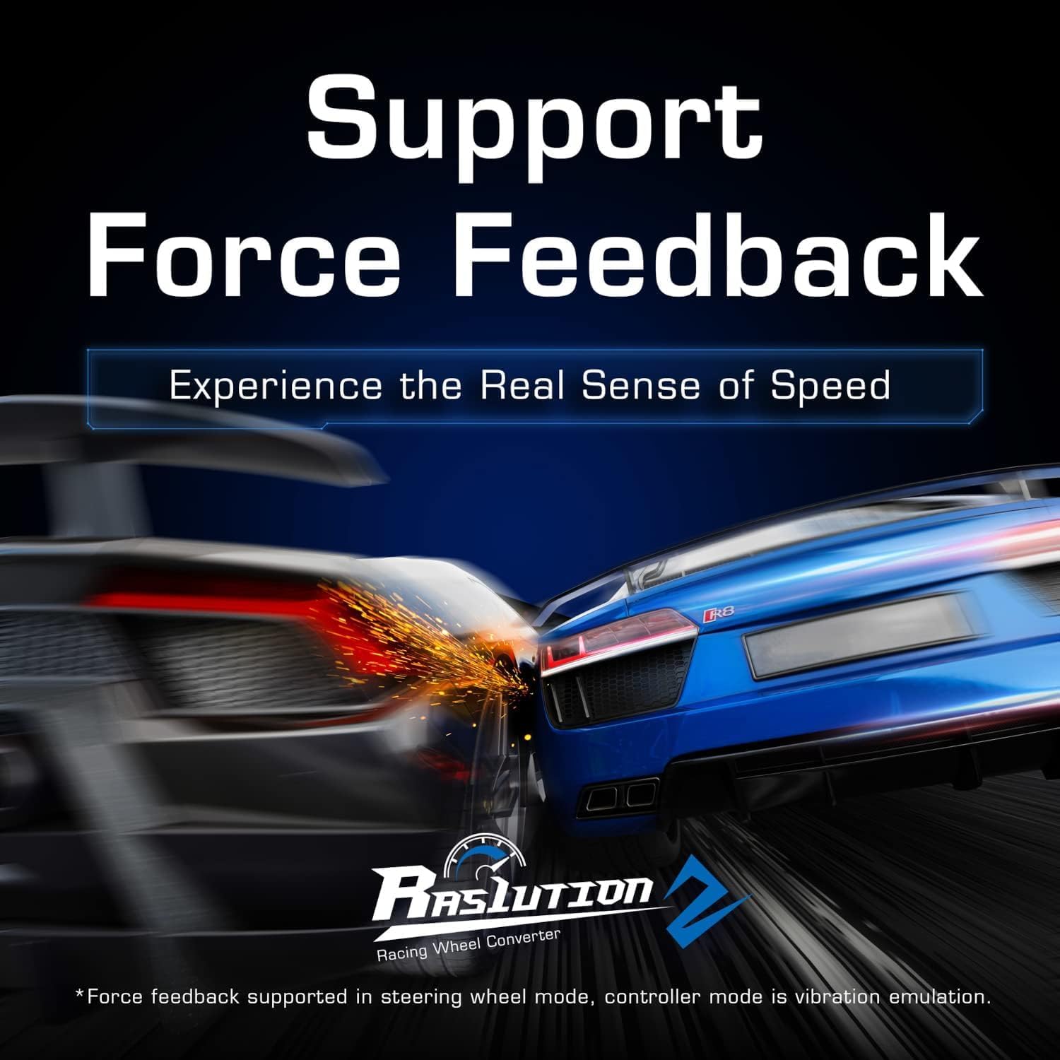 Mcbazel Brook Ras1ution 2 Racing Wheel Converter Adapter for PS5, PS4, PS3, Switch,Switch 2 with Gam3Gear Keychain, Not for Xbox Series X,S and Xbox One