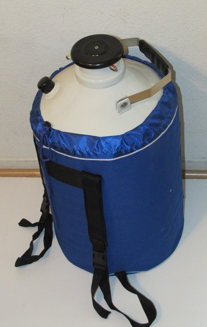 Liquid Nitrogen Ln2 Storage Tank, Cryo Container Dewar, with Canisters & Strap (6L)