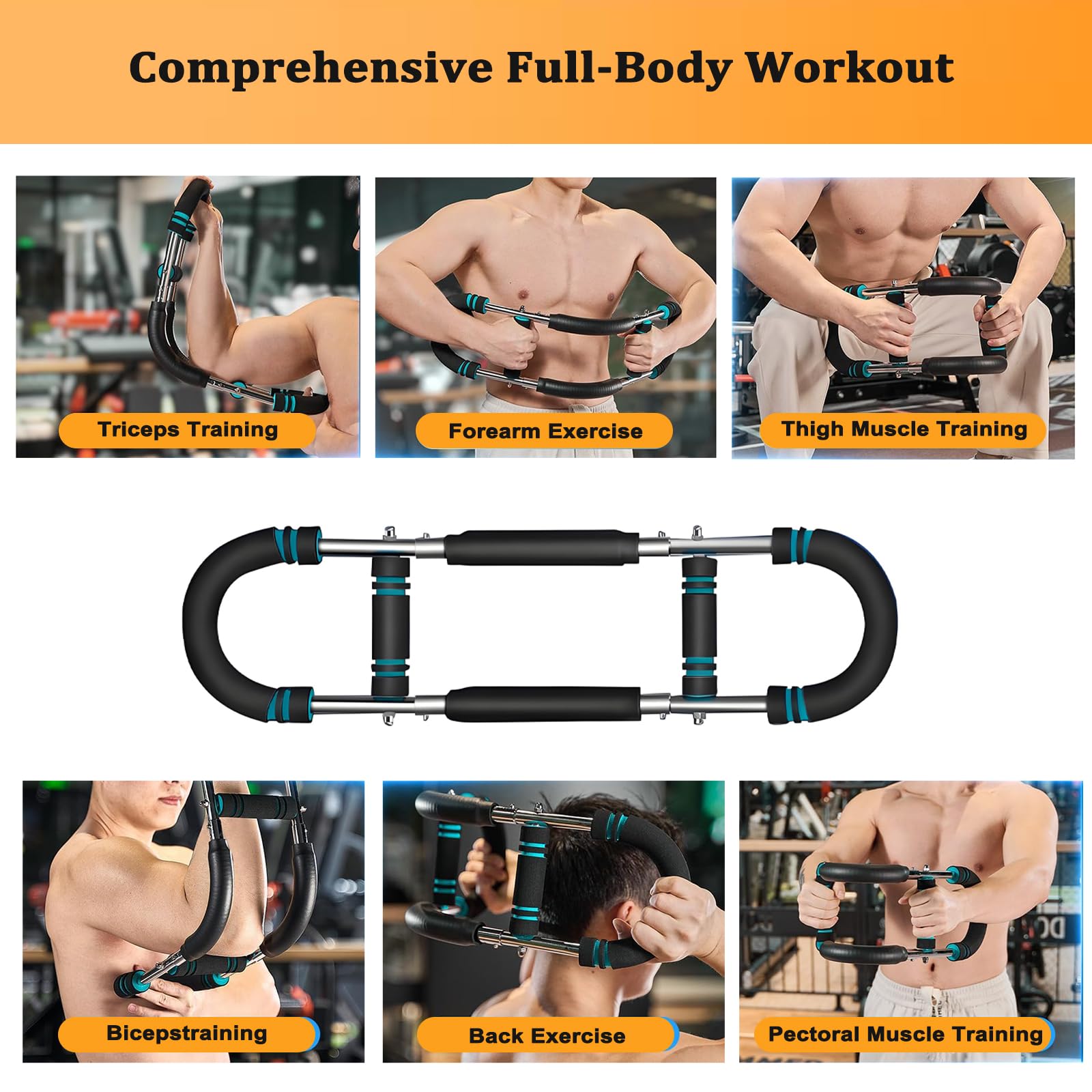 Home Workout Twister Arm Trainer - 40-100lb Adjustable Chest & Forearm Strengthener For S Portable Strength Trainer - View #3