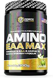 AMINO EAA MAX 9 Aminoácidos Essenciais 300g Ação Pós Treino/Intra Treino With Eletrolytes - Force Full Labz (Green Apple (Maça Verde))