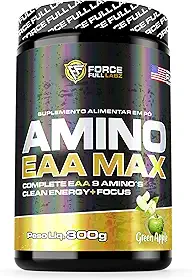 AMINO EAA MAX 9 Aminoácidos Essenciais 300g Ação Pós Treino/Intra Treino With Eletrolytes - Force Full Labz (Green Apple (Maça Verde))