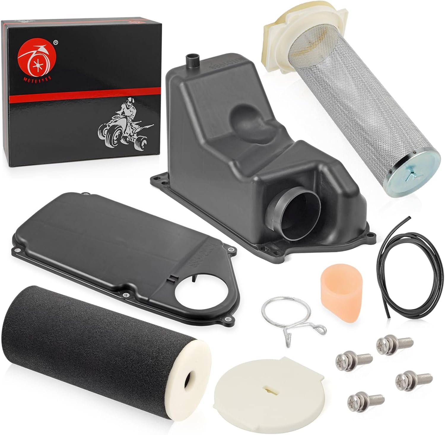 Air Filter kit Guide Air Box Filter Box Cleaner Case With Lid Cap & Seal For YAMAHA Warrior 350 Grizzly 600 1987-2004 Wolverine 350 1995-2005