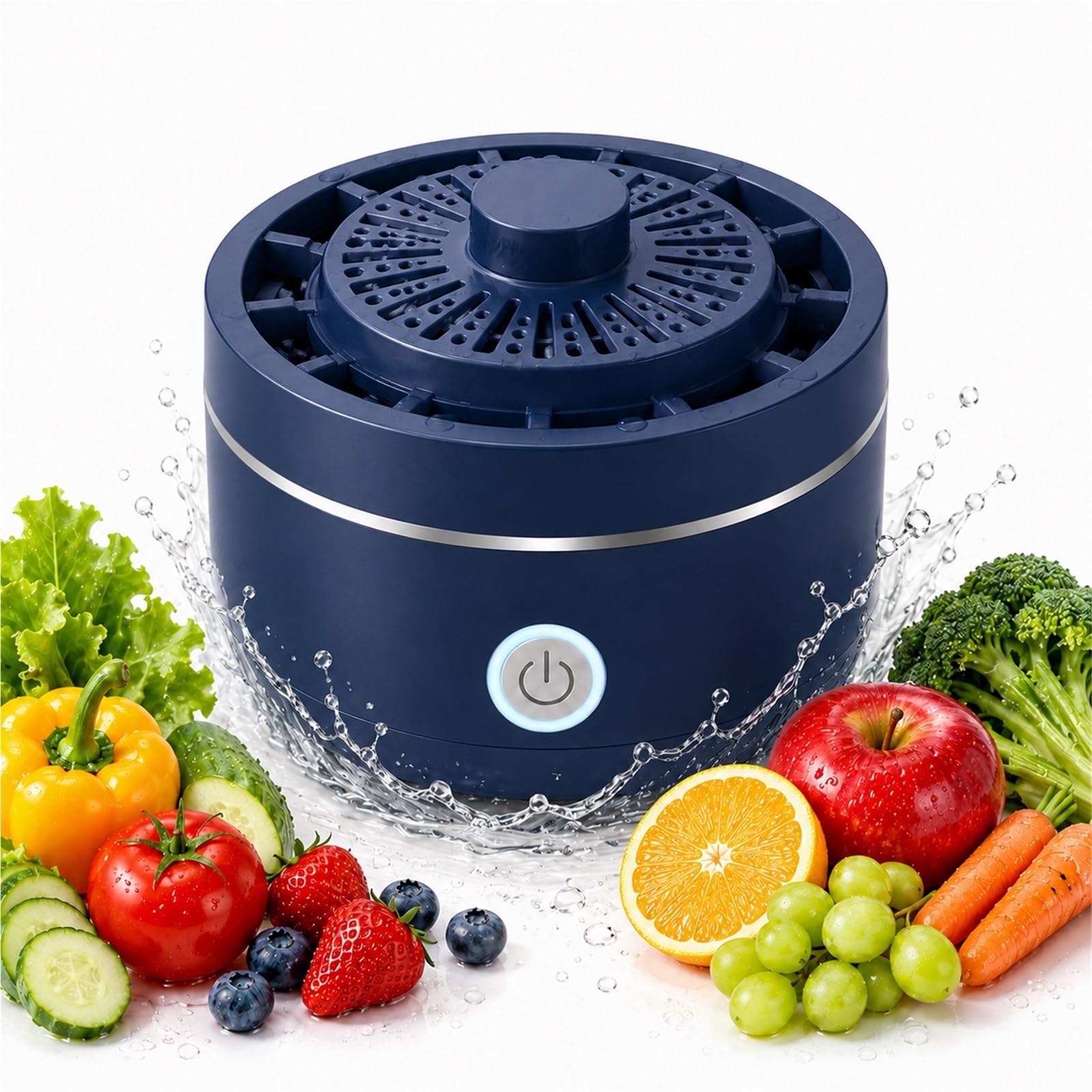Fruit and Vegetable Cleaner Machine, Portable Produce Washer for Fruit Veg and Meat, Wireless IPX7 Waterproof Food Purifier, Ultrasonic Kitchen Gadget for Home