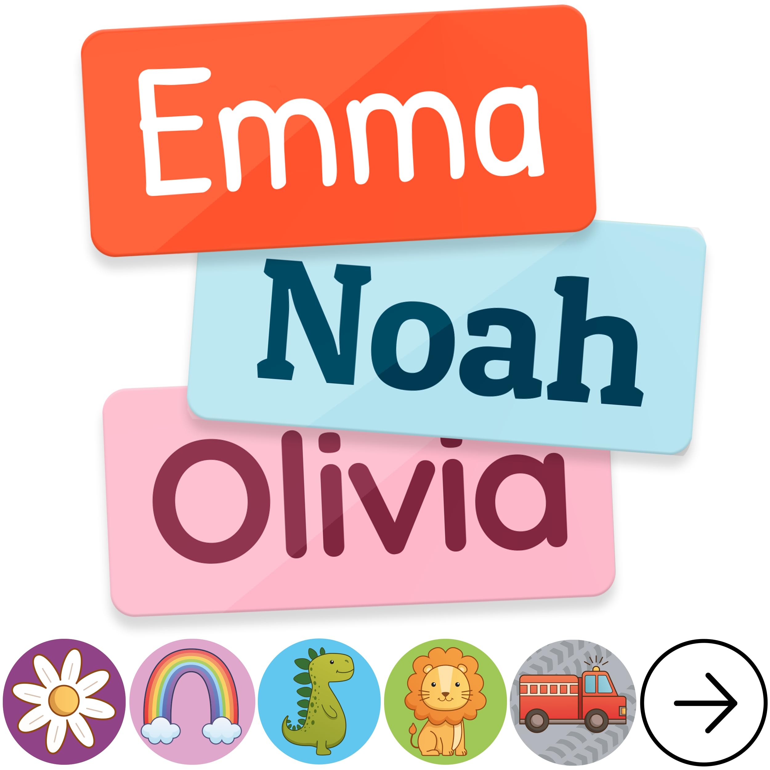 TagBuddy® Personalized Daycare Name Labels for Kids [280pcs] - Waterproof Name Stickers for School, Baby Bottles & Clothing - Custom Name Stickers -