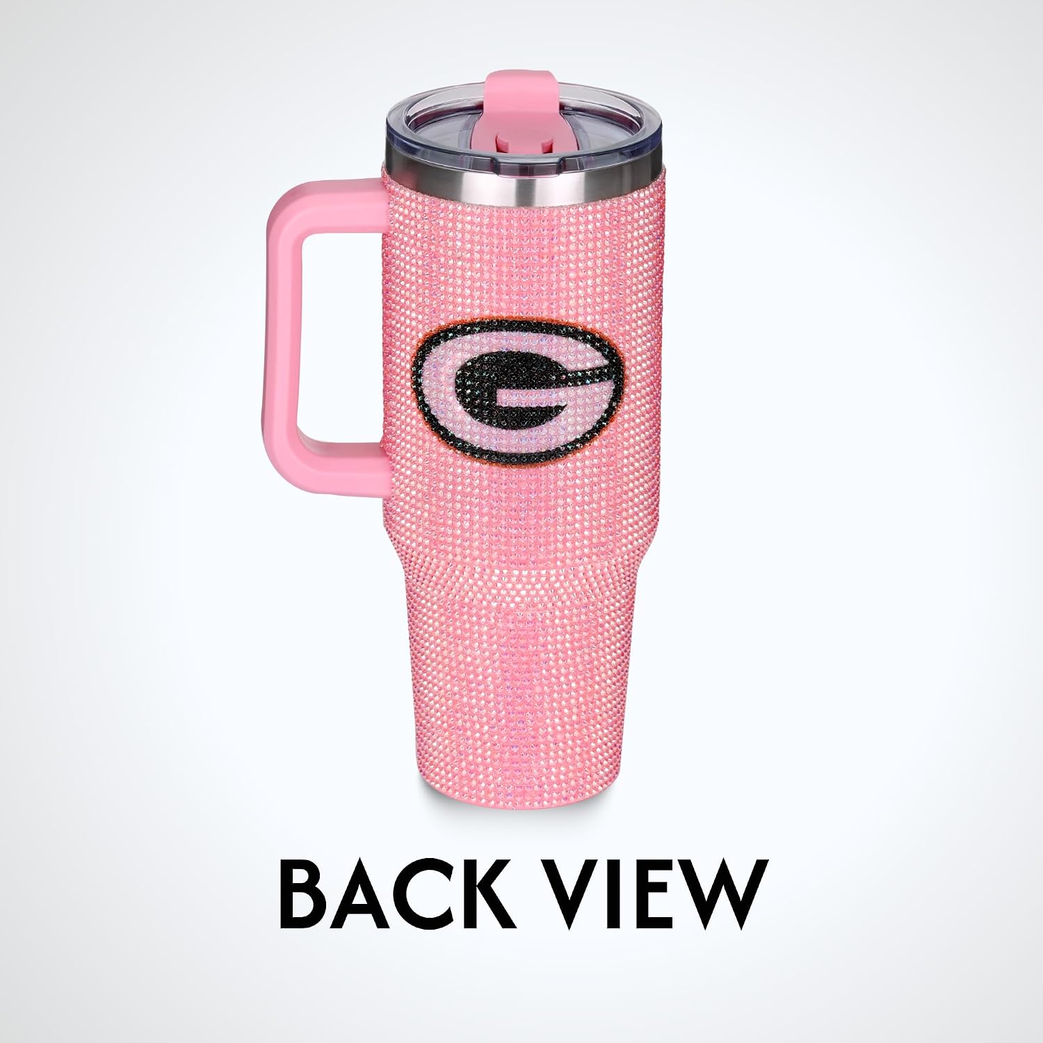 The Memory Company Officially Licensed 40oz Pink Bling Game Day Tumbler, Green Bay Packers