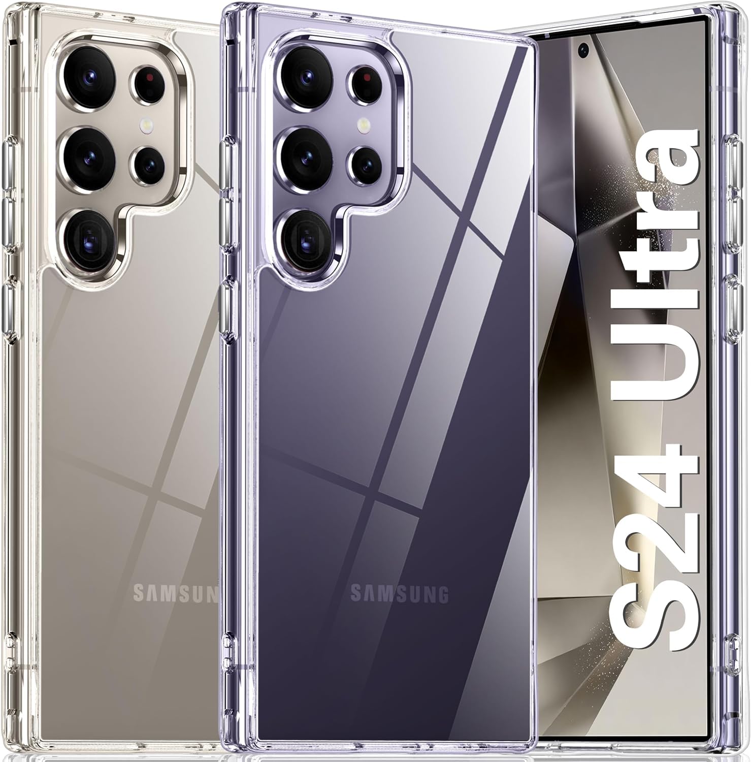 Amozo TPU Ultra Hybrid Transparent Drop And Camera Protection Back Cover Case For Samsung Galaxy S24 Ultra 5G (Polycarbonarte) (Transparent) (Compatible For Samsung S24 Ultra) (B0CV9MVKTP) Amazon Price History, Amazon Price Tracker