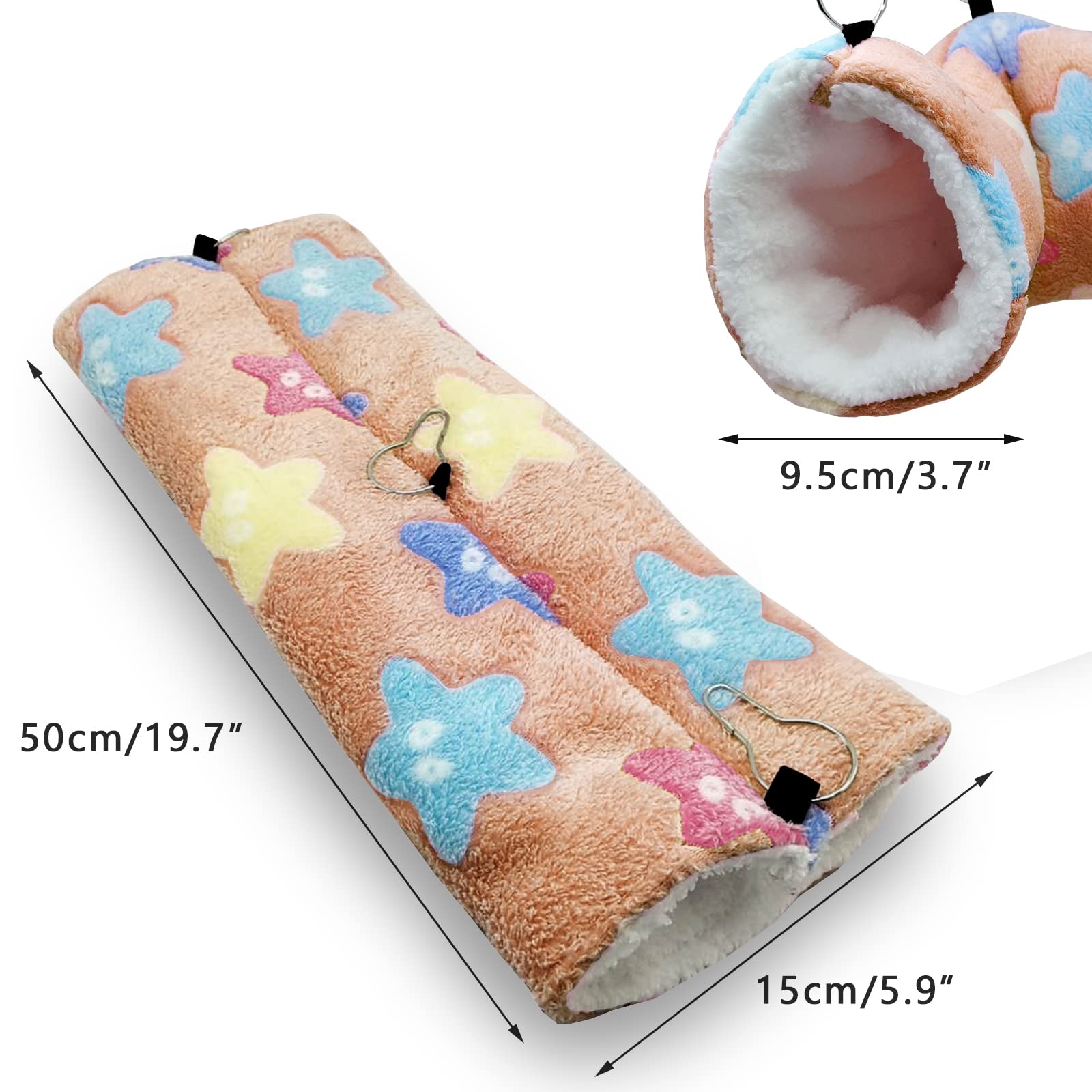 QeeHeng Hamaca para Ratas de hurón de Conejillo de Indias, Cama de túnel Colgante de Conejillo de Indias, Hamaca para Mascotas para Animales pequeños, Hamster, Chinchilla, Planeador de hurón,marrón — view 7