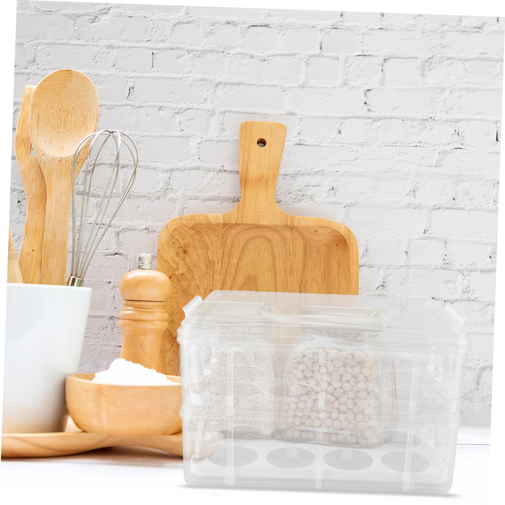 Alipis Caja para Cupcakes con Asa, Contenedor Portátil de Blanco, Diseño Transparente de 2 Niveles para Postres y Pequeños Artículos