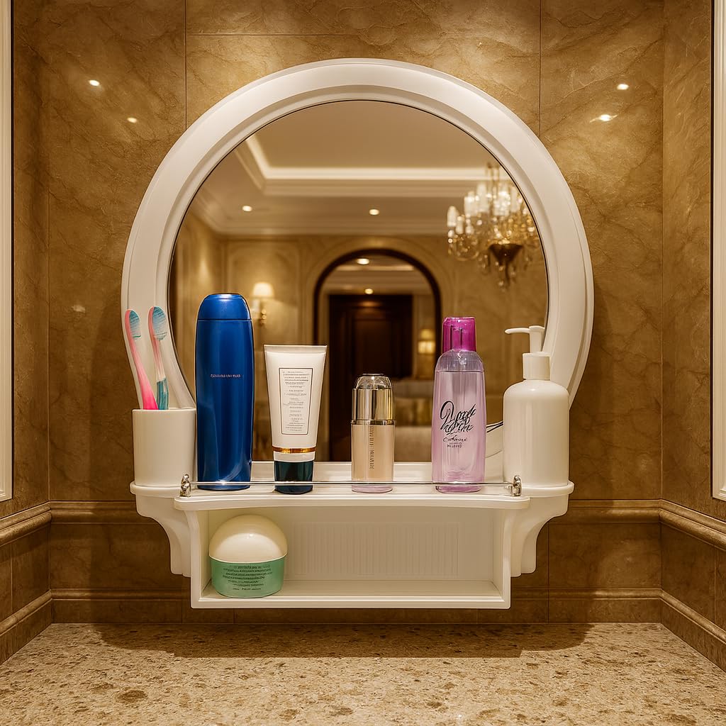 Parasnath Decor Designer Bathroom Cabinet with Mirror Made in India-image-12