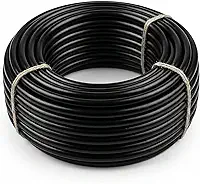 Micro Tubo PVC Preto 7mm x 4mm para Irrigação por Gotejamento – Rolo de 30 Metros, Padrão de Mercado, Compatível com Conectores 1/4", Gotejadores e Microaspersores