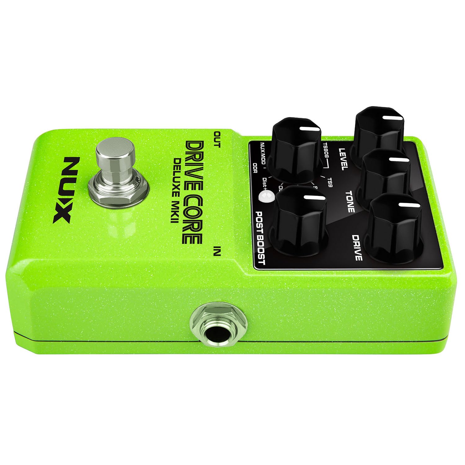 NUX Drive Core Deluxe MKII Overdrive Pedal – 8 modos analógicos True Bypass, Post Boost, Stompbox compacto – Para guitarra eléctrica, amplificador de tubo, FX Loop, Pedalera, Boss, JHS, unidad