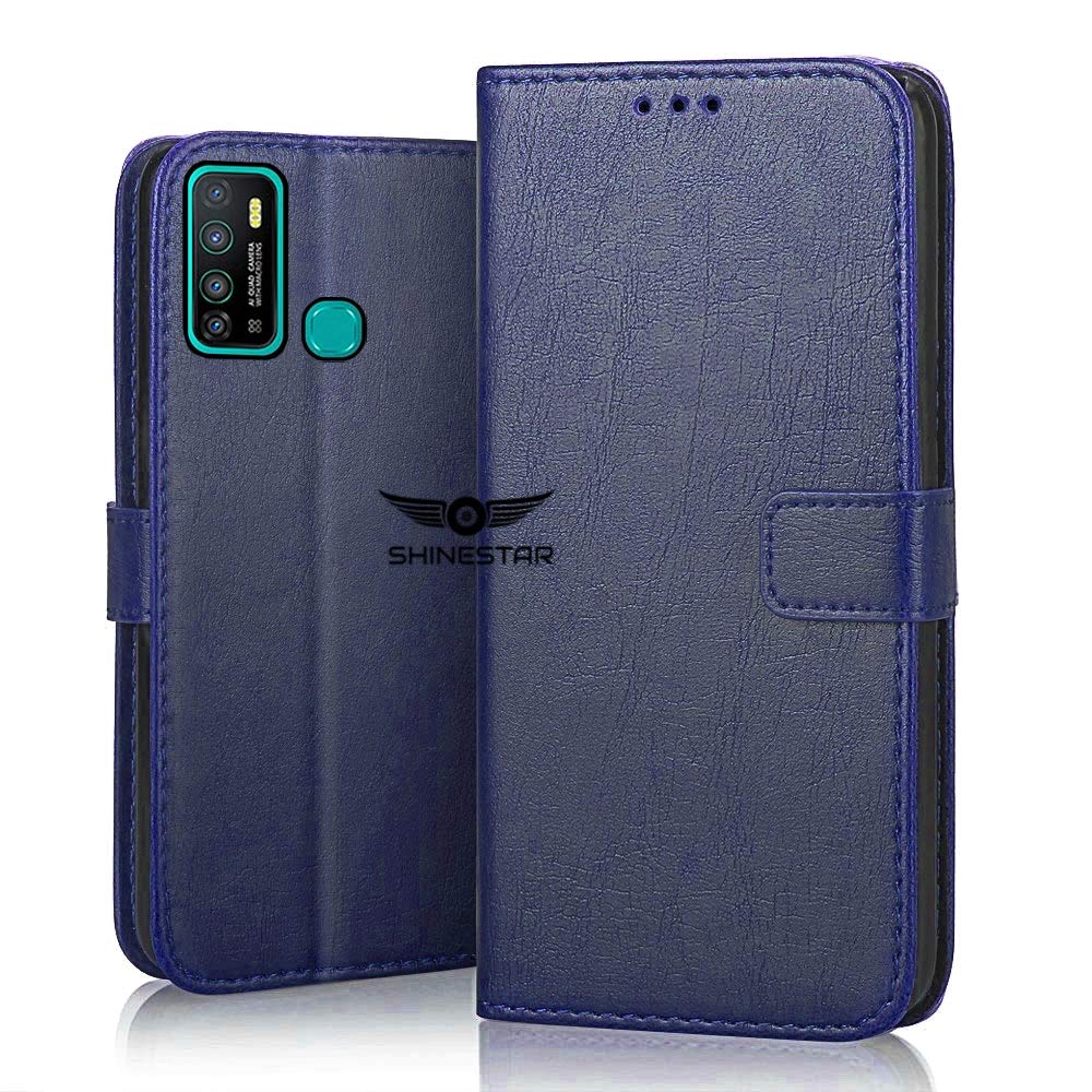 SHINESTAR Infinix Hot 9 / Hot 9 Pro Flip Back Cover | PU Leather Flip Cover Wallet Case with TPU Silicone Back Case Cover for Infinix Hot 9 / Infinix Hot 9 Pro Mobile - (Ultimate Blue) (B08P8F84X3) Amazon Price History, Amazon Price Tracker