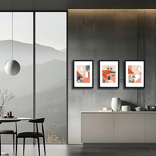 Miniatura 10 de Hogaryo Marco de fotos de collage de 11 x 14 pulgadas (1 unidad, negro) con cinco pantallas de fotos de 4 x 6, marcos de fotos de madera de vidrio