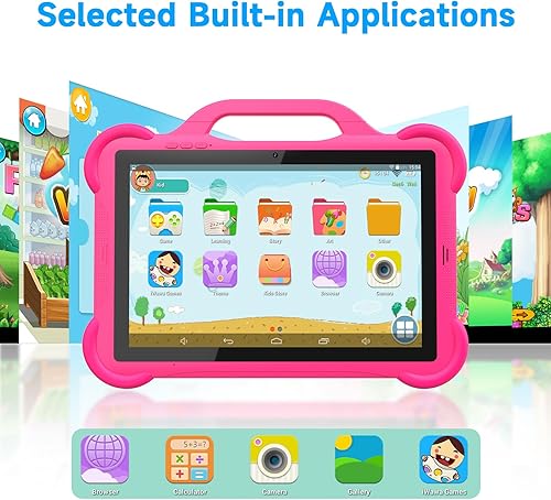 Miniatura 5 de Tablet Android 14 para niños pequeños - Pantalla IPS de 10.1", 8 GB de RAM+32 GB de ROM, aplicación de control parental, pestaña WiFi