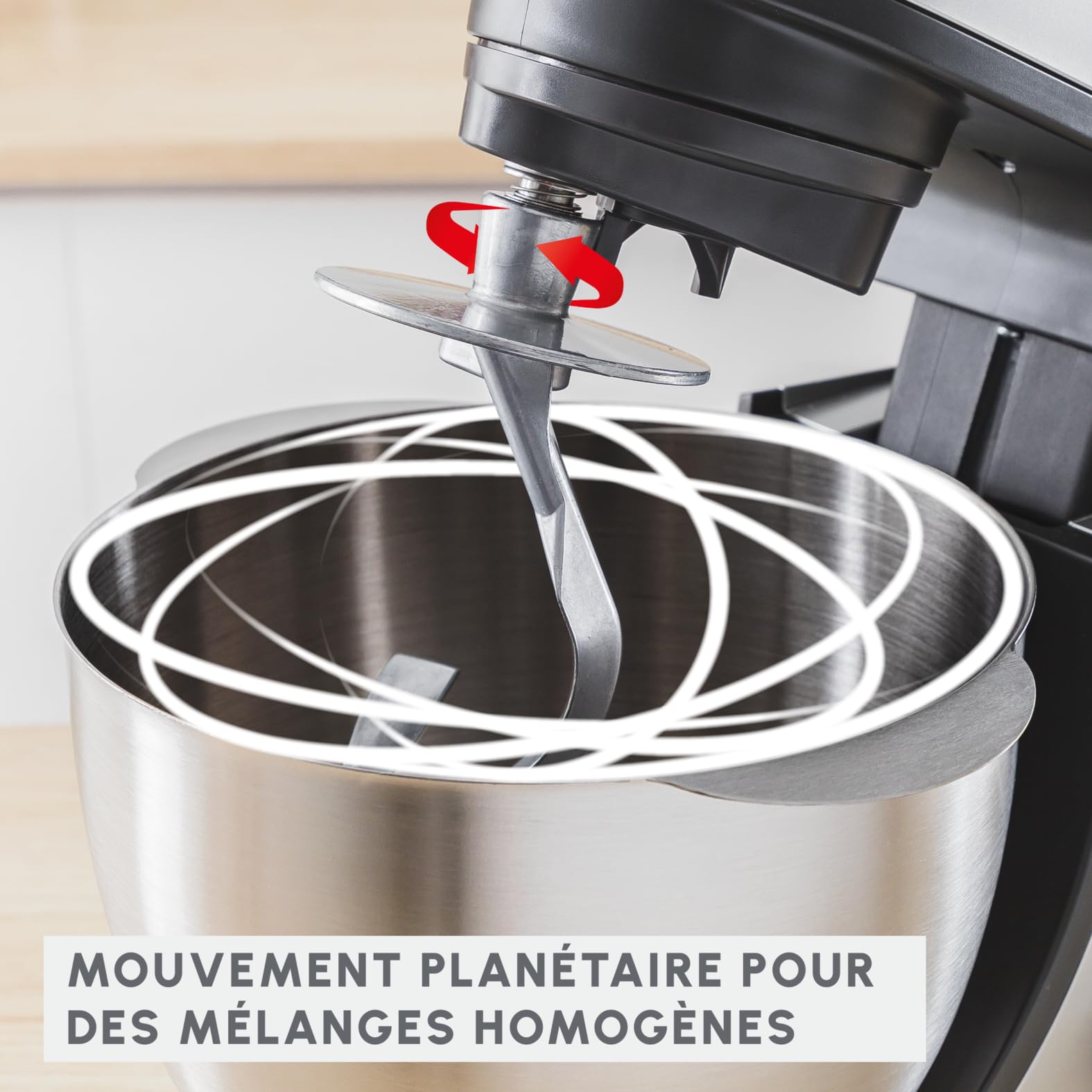 Moulinex Robot pâtissier, 1100 W, Kit de pâtisserie, Blender, Découpe-légumes avec accessoire pour macédoine, Hachoir à viande, Mini hachoir, Masterchef Gourmet argent QA519D32