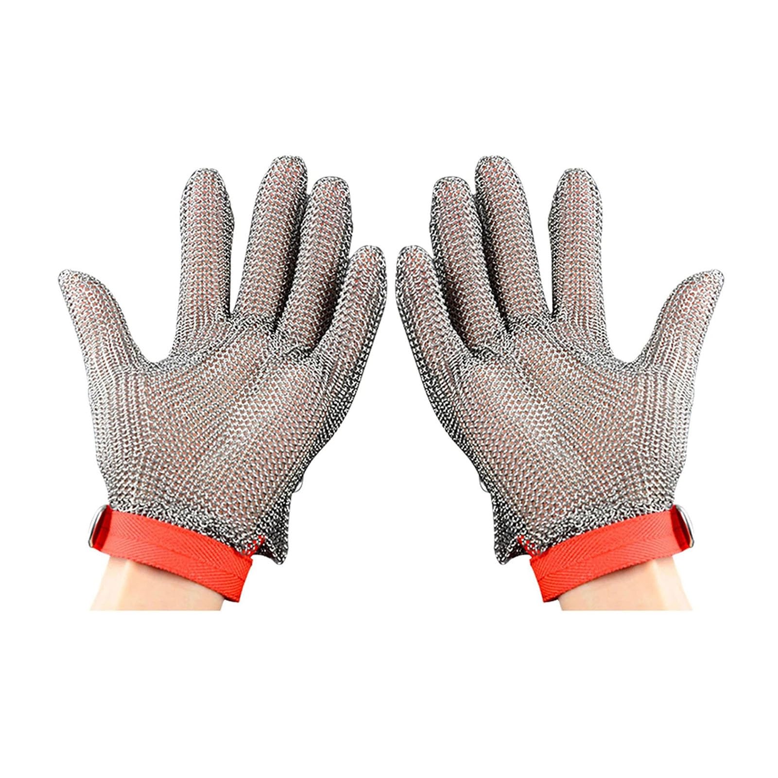 Safety Work Gloves Rękawice Kolcze Ze Stali Nierdzewnej 316L Odporne Na Przecięcie, Wytrzymałe Rękawice Metalowe Do Cięcia Przemysłowego, Ochrona Bezpieczeństwa(XS)