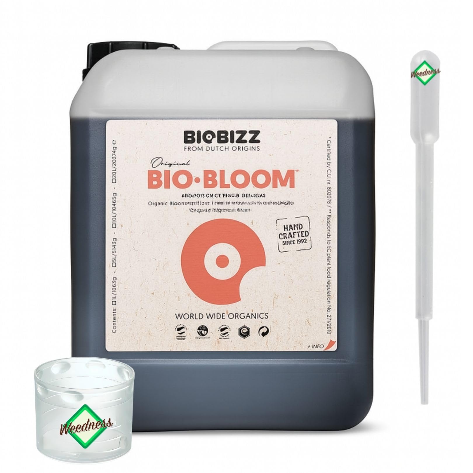 Weedness BioBizz Bio Bloom nawóz naturalny Bio NPK Grow do roślin organicznych, płynny, do użytku na zewnątrz i wewnątrz