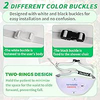 Vista 2 de Cinturón de seguridad para silla de ducha para ancianos/discapacitados, cinturón de seguridad universal antideslizante para ducha para evitar