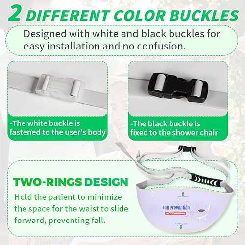 Miniatura 2 de Cinturón de seguridad para silla de ducha para ancianos/discapacitados, cinturón de seguridad universal antideslizante para ducha para evitar