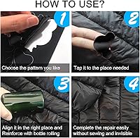 Vista 10 de MOONSJONES Down Jacket Repair Patch 8 Sheet, Black Nylon Blank Tape Patches for Jackets Tenacious, Blemish Waterproof Patagonia Sticker