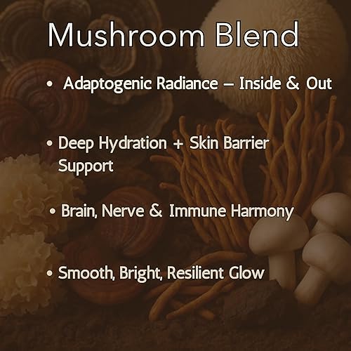 Miniatura 2 de Crema compleja de hongos  6 hongos para el sistema inmunológico y la concentración  Reishi Lion's Mane Chaga Cordyceps Pavo Tail Tremella  4 oz