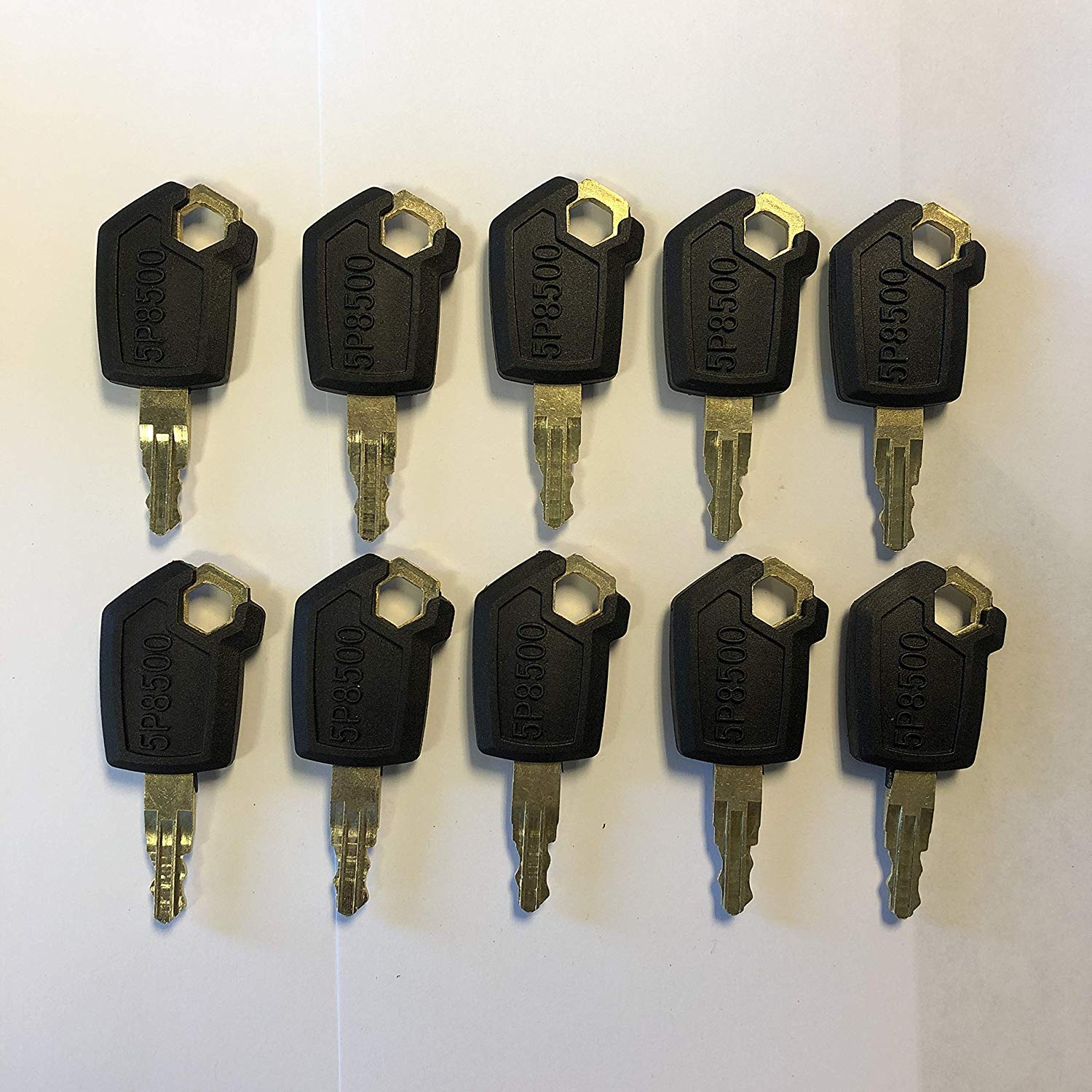 MOTTROL 10 pc New Keys 5P8500 5p-8500 FITS Caterpillar(CAT) Heavy Equipment Ignition Loader Dozer 0964753 0966198 8V4404 9G2777 Key 3#