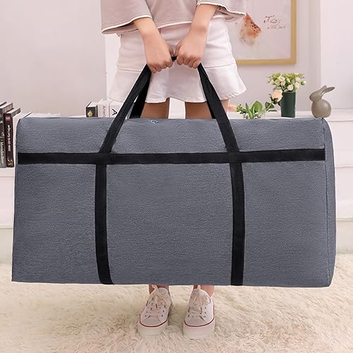 Extra Large Duffel Bag Lightweight Travel Bag Foldable Waterproof Moving Bag Luggage Bag for Travel, Outdoor, Sports, Camping, Dorm, Household (Grey)